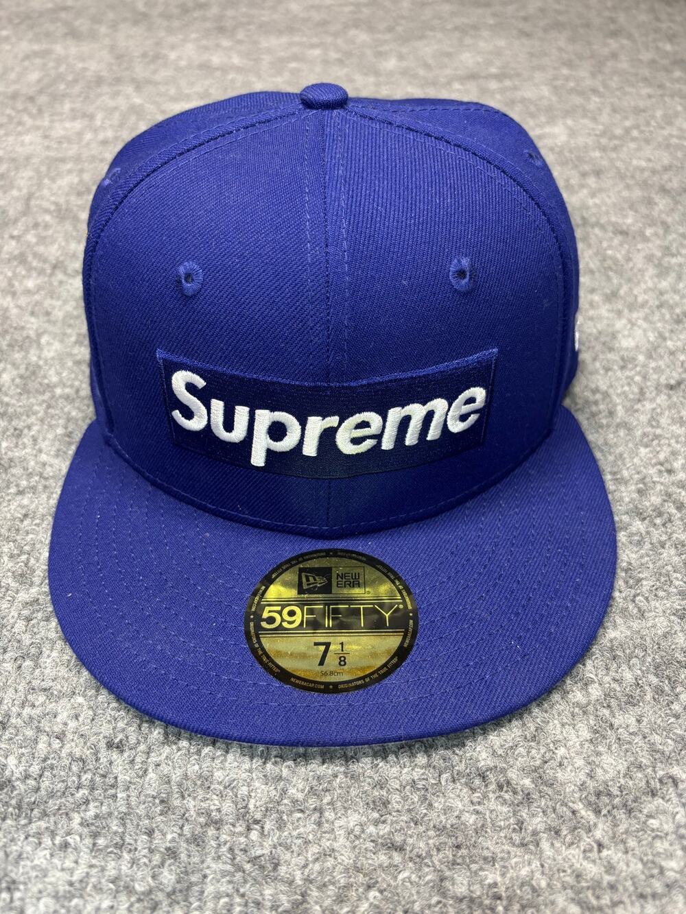 Supreme Los Angeles New Era Box Logo Royal Blue Fitted Hat Size 7 1/8